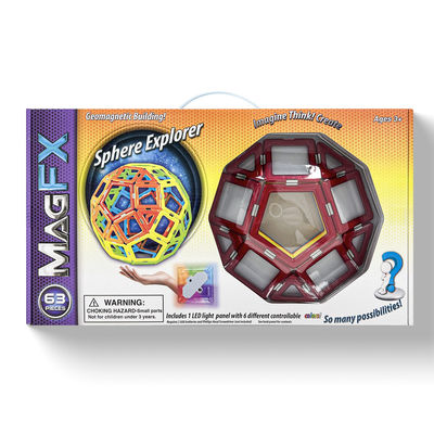 Geometrische intelligente magnetische Gebäudefliesen Set Farbfenster Bildungskit