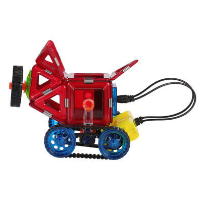 Kinder 3D-Magnetfliesen Fernbedienung Auto Lokomotive Schweinewagen Magnetblöcke