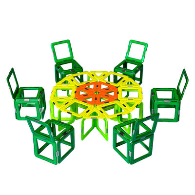 Familie Thema Magnetische Fliesen Bausteine Stamm Lernspielzeug Custom CE-Genehmigt